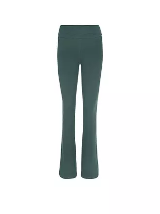 MANDALA | Pantalon de yoga classique à taille rabattable pour femmes | dunkelgrün